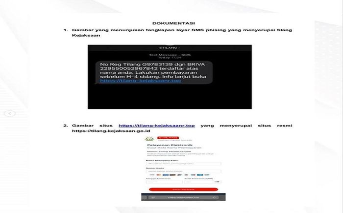 Tipu-tipu tilang elektronik atas nama Kejaksaan Agung (Kejagung) RI