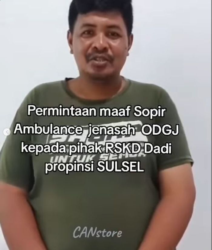 Sopir ambulans yang membuat video mengaku tersesat saat menghantarjan jenazah ODGJ di Gowa, Sulawesi Selatan ditemani dua pasien ODGJ juga