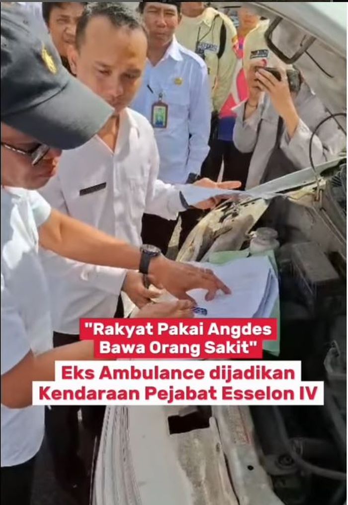Penjabat (Pj) Sekda Lebong, Doni Swabuana temukan ambulans dijadikan mobil dinas pejabat eselon IV