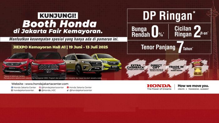 Ragam promo penjualan dari Honda Jakarta Center selama gelaran Jakarta Fair Kemayoran 2025