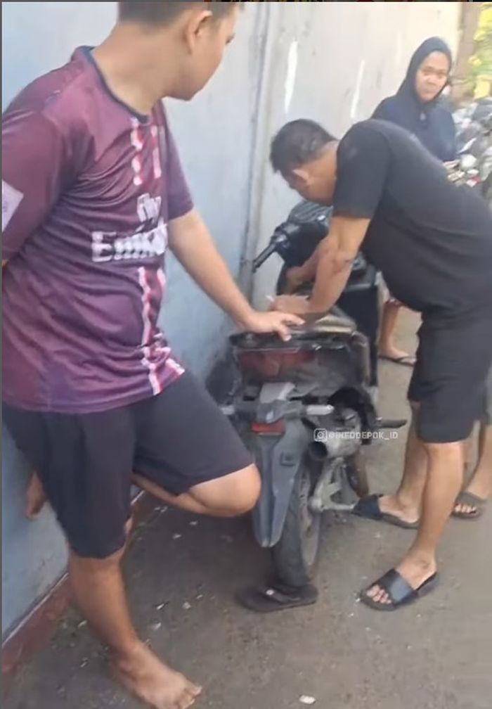 Honda Vario 150 yang jadi percobaan pencurian, tapi untungnya dipergoki pemilik