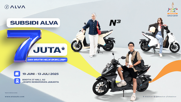 Subsidi Rp 7 juta untuk pembelian seluruh model motor listrik ALVA di Jakarta Fair Kemayoran atau Pekan Raja Jakarta 2025