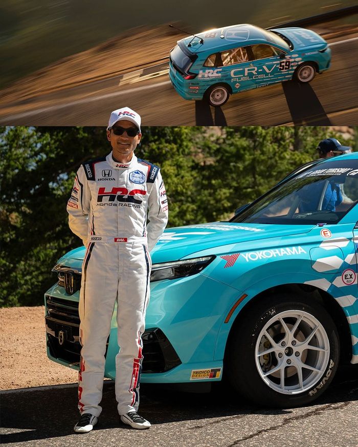 Dai Yoshihara, yang mewangi Honda CRV e:FCEV 2025 bertenaga hidrogen di ajang balap ikonik Broadmoor Pikes Peak International Hill Climb 2025