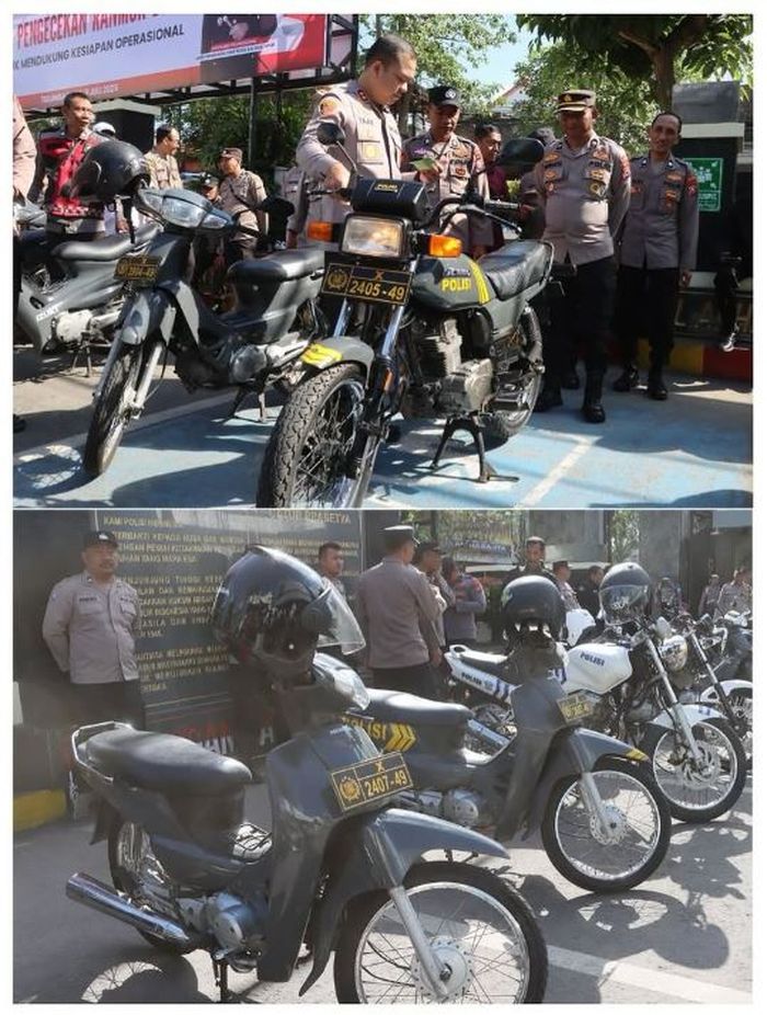 Honda GL Pro dan Honda Kirana masih terawat dan dipakai dinas di Polres Tulungagung