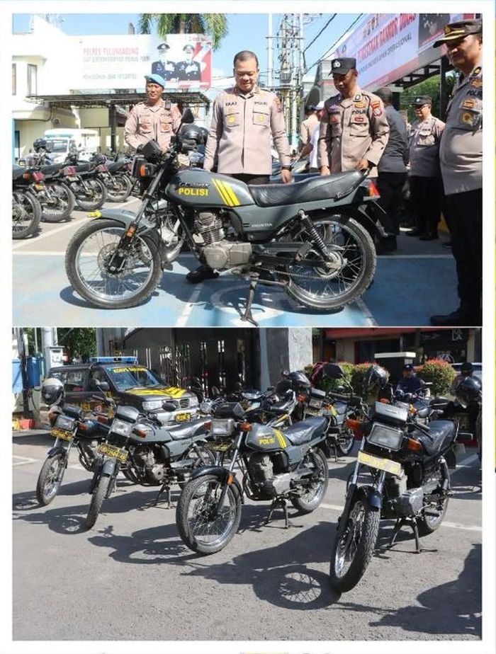 Honda GL Pro yang masih dipakai dinas Polres Tulungagung