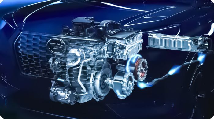 Mesin e-Smart Hybrid&nbsp;pada Rocky Hybrid 