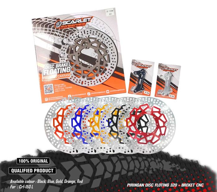 Cakram floating Scarlet Racing tersedia dalam 5 pilihan warna untuk masing-masing model
