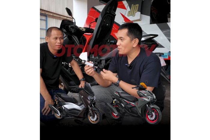 Redaksi Otomotifnet, Aant dan Dimas Popo, berkesempatan menjajal langsung motor Yamaha dengan performance damper.