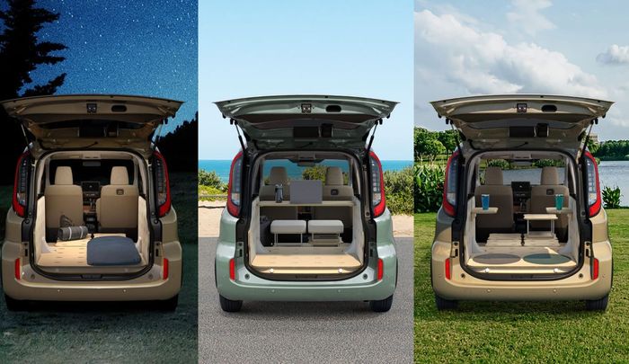 ruang belakang Toyota Sienta Juno bisa dijadikan ruang santai, tempat tidur, sampai kantor keliling