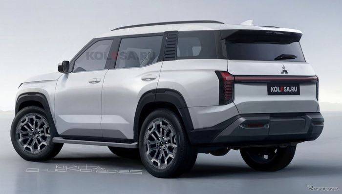 bagian belakang renderan Mitsubishi Pajero Sport generasi terbaru