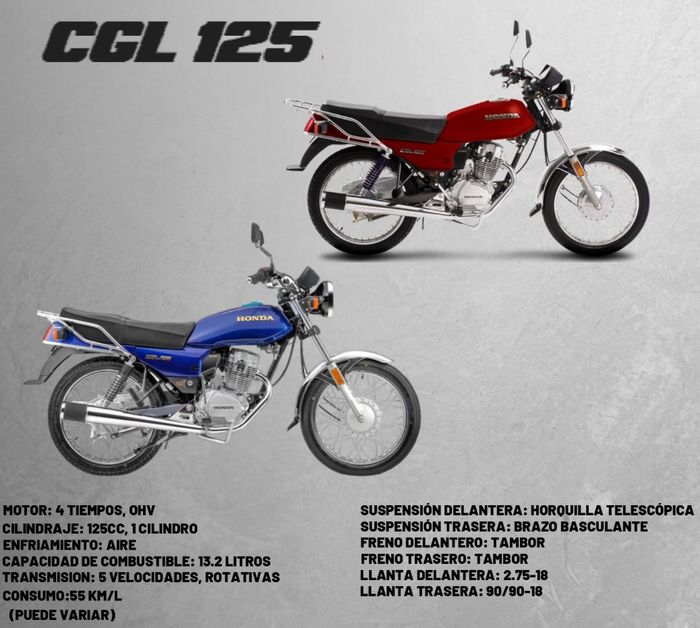 Spek teknis Honda CGL 125