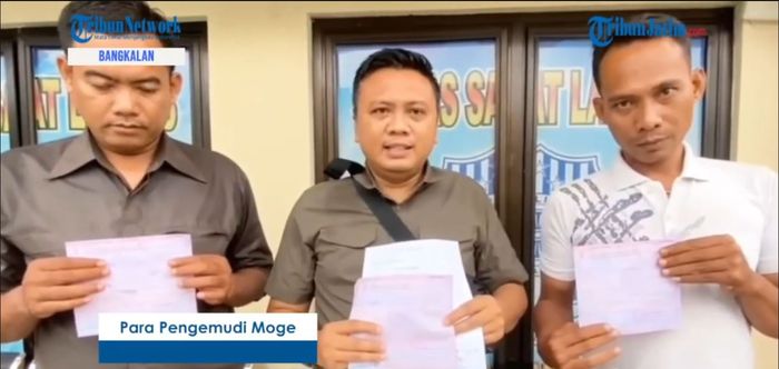 Tiga pengendara moge Harley-Davidson yang melewati jalur mobil di jembatan Suramadu, Jawa Timur buat video minta maaf dan ditilang Polres Bangkalan, Madura