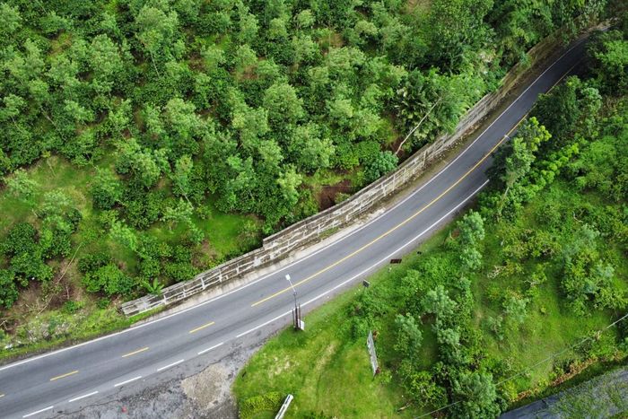 Foto dari atas jalur Gumitir Jember, Jawa Timur