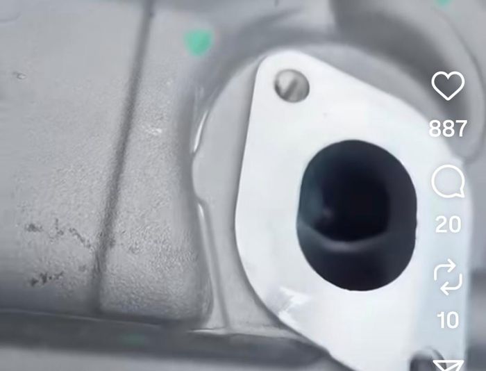 Kondisi intake Honda PCX baru berusia 5 km 