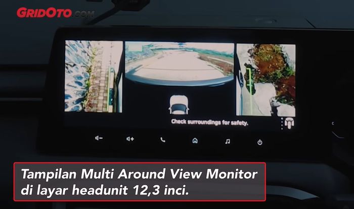 tampilan multi around view monitor Mitsubsihi Destinator