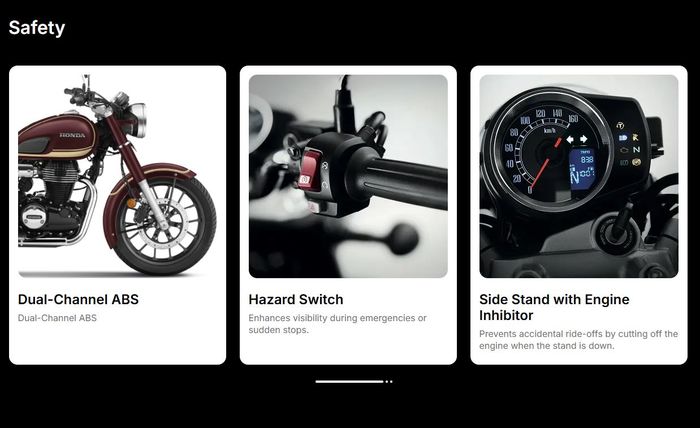 meski tampilannya klasik, Honda CB350C Special Edition memiliki fitur keselamatan canggih