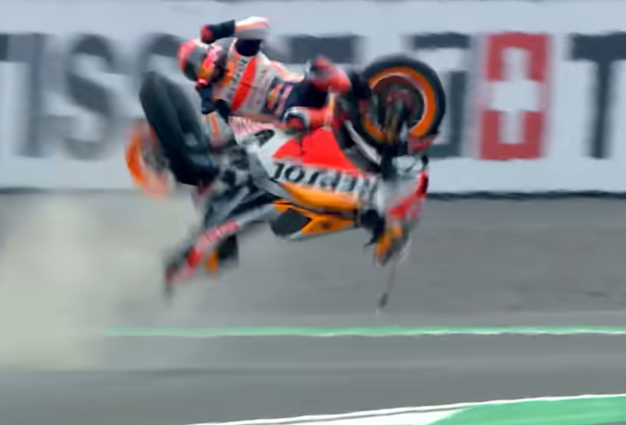 Highside di MotoGP Mandalika tahun 2022 membuat gejala Diplomia Marc Marquez kambuh