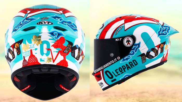 Leopard Racing pasang bendera Indonesia di helm pembalapnya