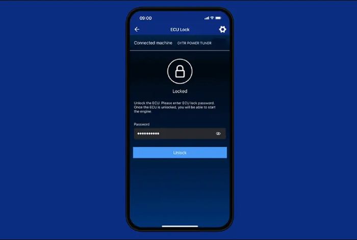 Agar mesin dan kelistrikan motor bisa berfungsi, pengguna harus memasukan kode khusus di fitur ECU Lock