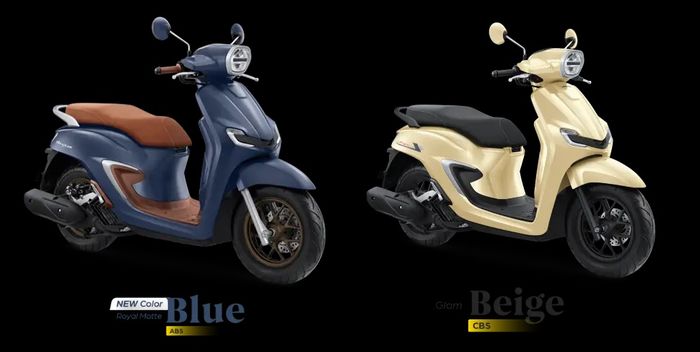 Perbedaan warna antara tipe ABS (kiri) dan CBS (kanan)