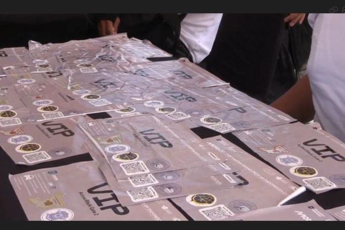 Stiker VIP di gelaran motoGP Indonesia 2025