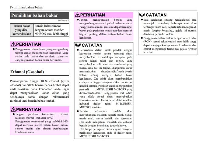 Buku panduan pemilik Mitsubishi Xpander