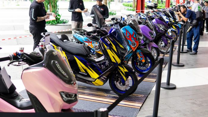 Deretan motor MAXI Yamaha yang ikut dalam kontes CustoMAXI Yamaha Jabodetabek 2025