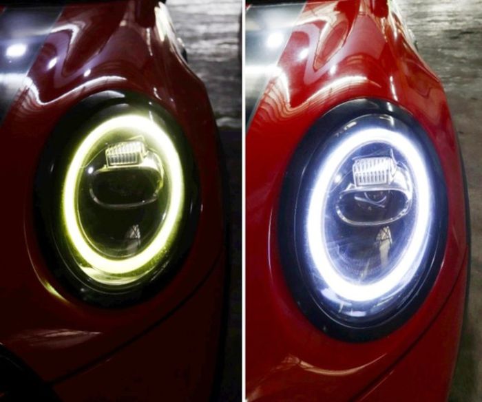 Selain mati, kerusakan lampu DRL pada Mini Cooper bisa berupa terjadi perubahan warna menjadi kuning