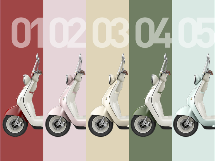 Yadea Ova tersedia dengan 5 pilihan warna