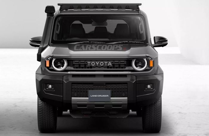 dengan tambahan snorlel dan roof rack, renderan Toyota Land Cruiser FJ tiga pintu tambah kental nuansa off-road