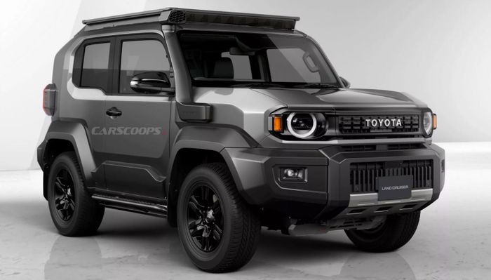 penampakan renderan Toyota Land Cruiser FJ tiga pintu ala Suzuki Jimny