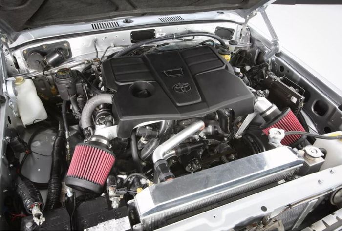 Toyota Turbo Trail Cruiser menggunakan mesin V6 3.400 cc Twin Turbo milik Toyota Tundra