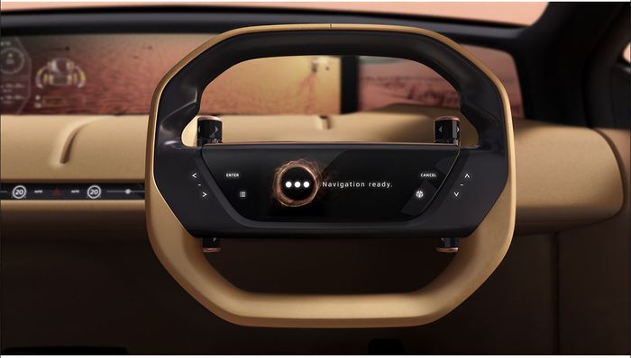 Lingkar kemudi Mitsubishi Elevance Concept dilengkapi panel instrumen canggih