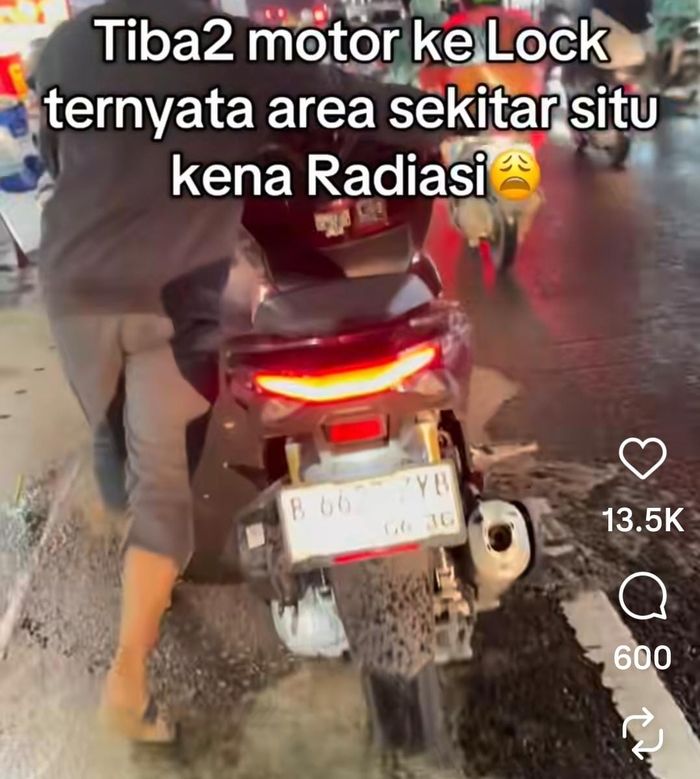 Keyless Honda PCX 160 milik akun  Instagram.com/@Anna_Rose14 ngelock diduga karena terkena radiasi