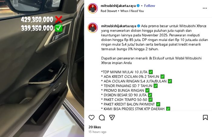 Harga Mitsubishi Xforce kena pangkas sampai Rp 85 juta