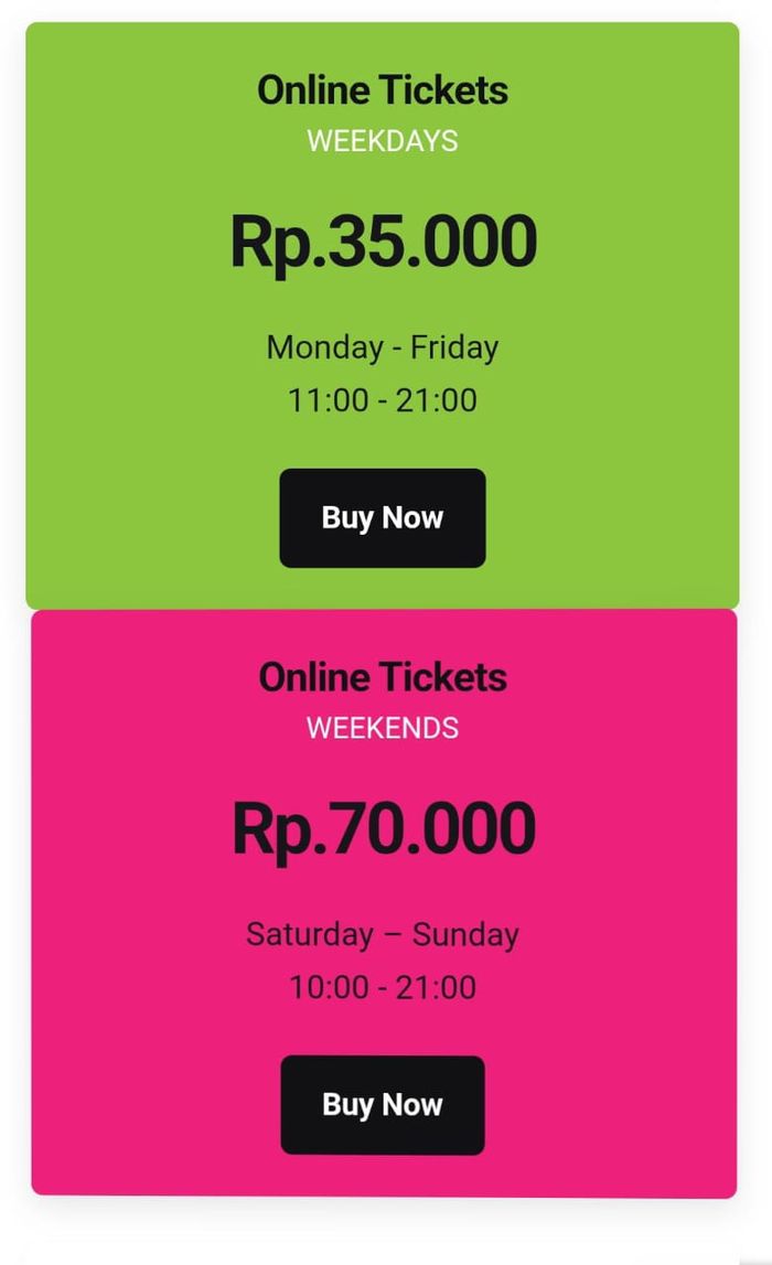 Potongan tiket jika membeli secara online