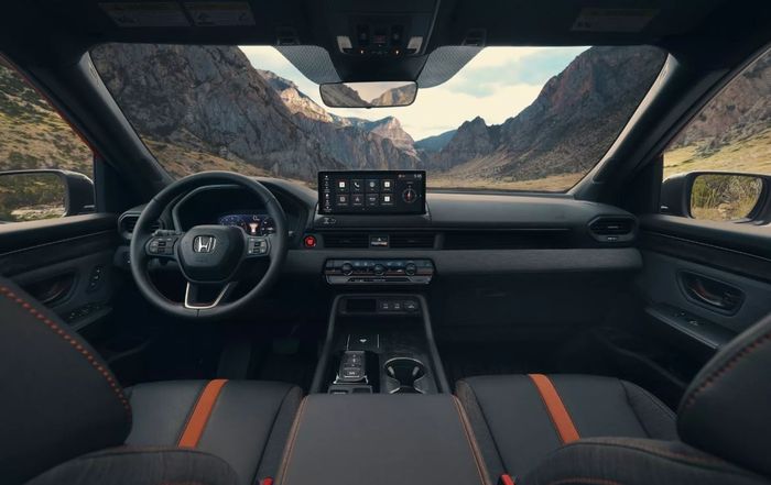 detail dasbor Honda Passport 2026
