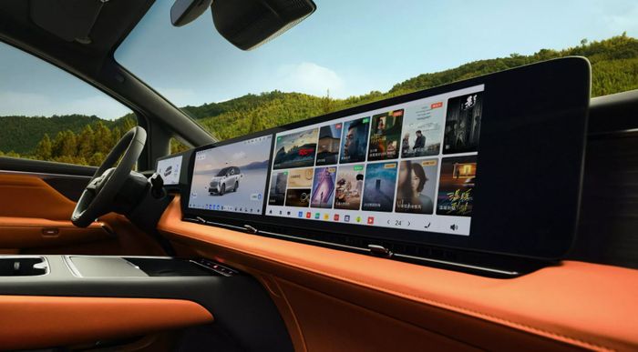 dasbor Buick Electra Encasa penuh dengan layar digital