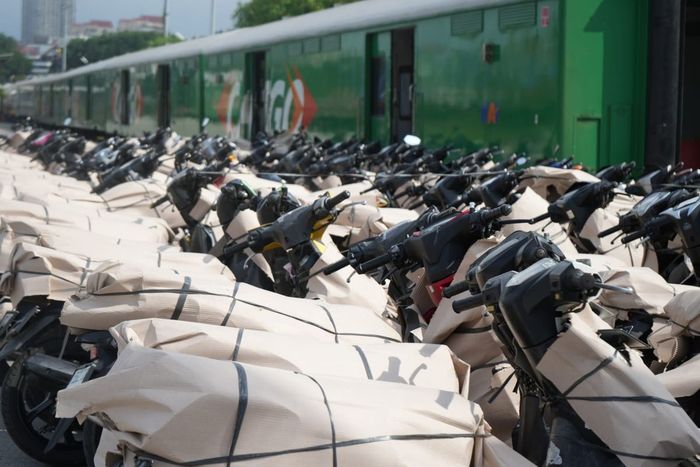 Deretan motor peserta angkutan mudik gratis Kementerian Perhubungan