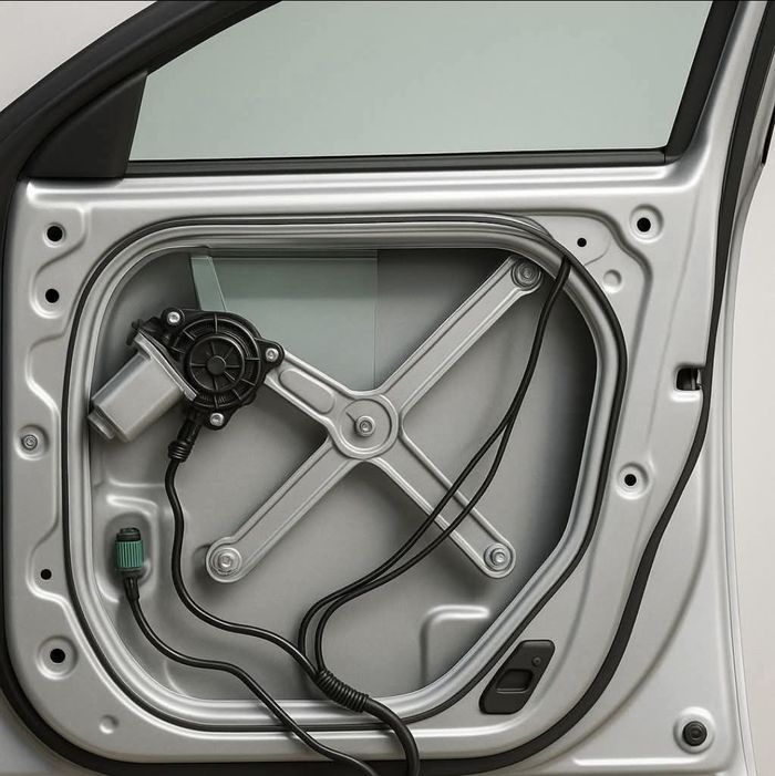 Ilustrasi sistem pintu mobil