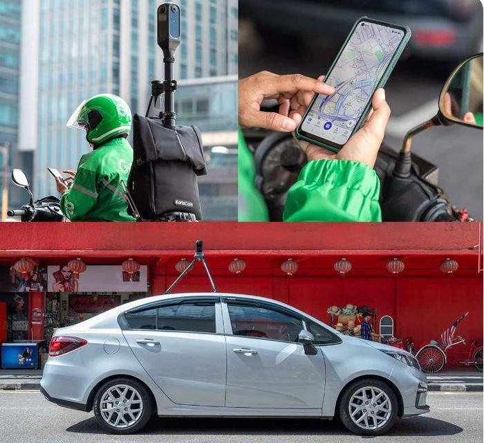 Aktivitas pemetaan jalan oleh mitra pengemudi Grabn untuk layanan peta internal mereka, GrabMaps