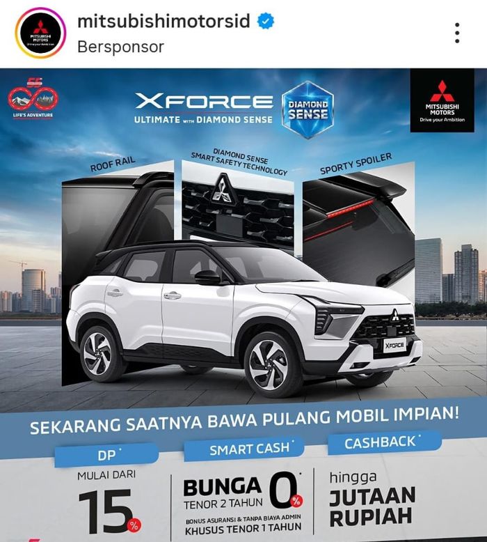 Tangkapan layar promo Mitsubishi XForce
