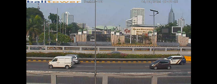 Pantauan CCTV di depan gedung DPR RI Jakarta