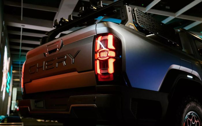 bagian belakang konsep Chery KP31