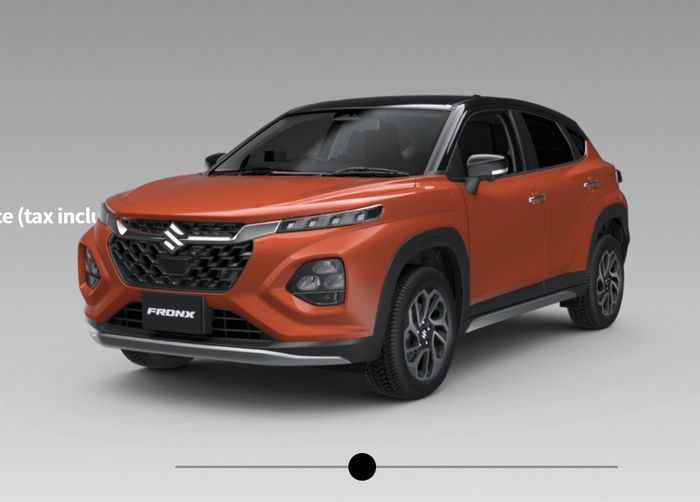 Lucent Orange, salah satu pilihan warna yang Suzuki Fronx di Jepang yang vibrant.