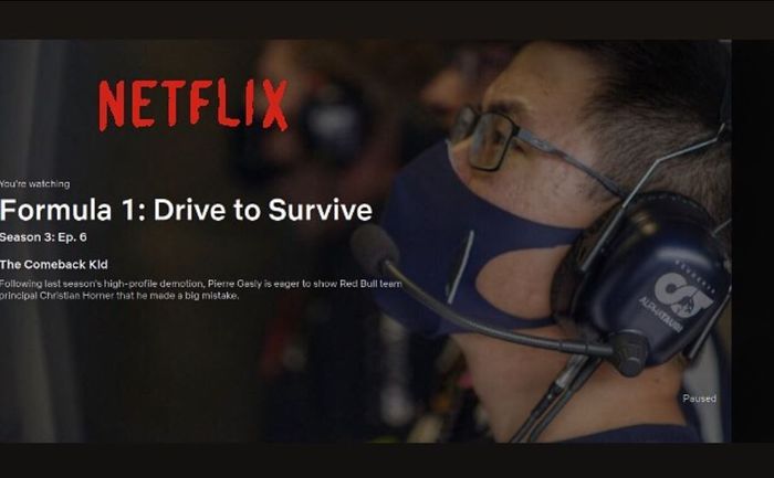 Wajah Stephanus Widjanarko muncul dalam dokumenter F1 di Netflix yang berjudul Drive to Survive