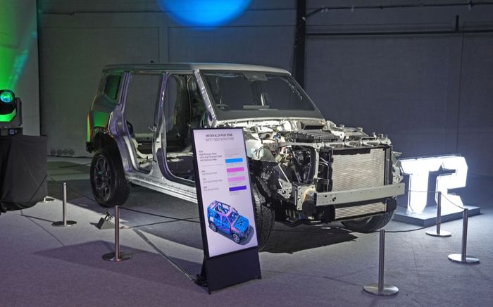 Demonstrasi struktur bodi Jetour T2