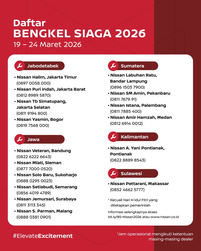 Bengkel Siaga Nissan 2026
