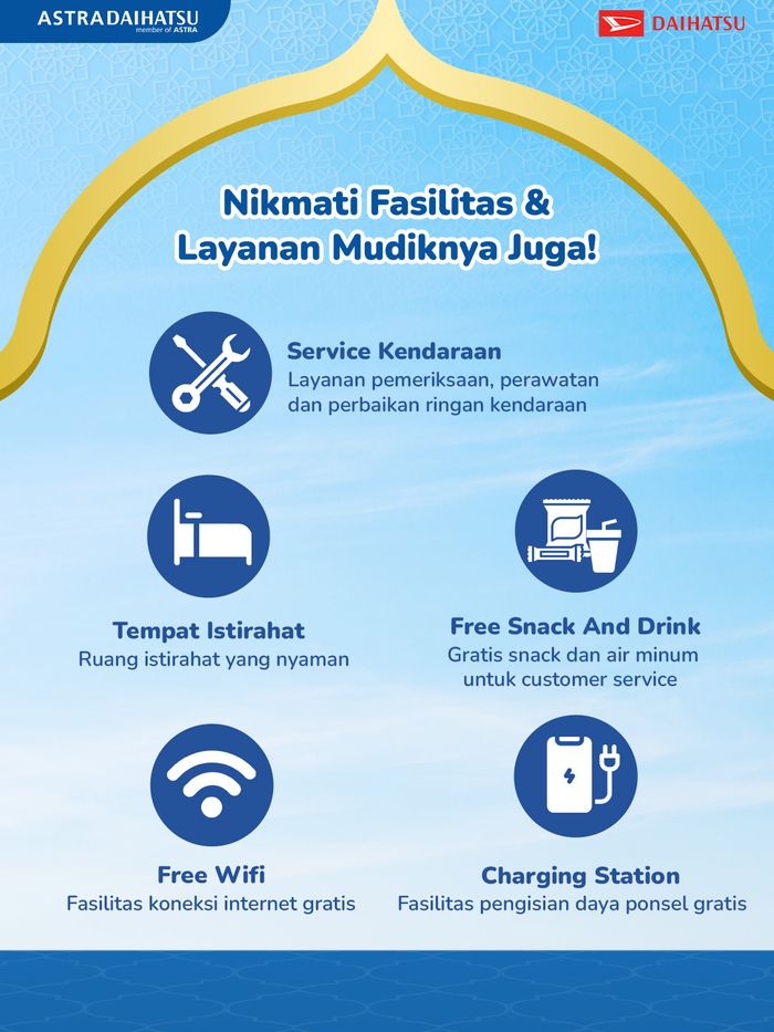 Fasilitas di posko mudik dan bengkel siaga Daihatsu