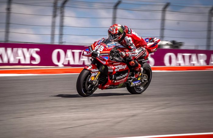 Pembalap Ducati Lenovo, Francesco Bagnaia, pada balapan MotoGP Amerika 2026 di Circuit of The Americas (COTA), Austin, Texas, Amerika Serikat, Minggu (29/3/2026).